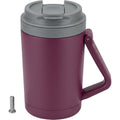 Zptwn Folding-Handle Vacuum Travel Cup 18 oz Plum Stone - Product view